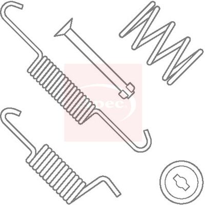 Apec KIT2018 Accessory Kit, parking brake shoes - 1