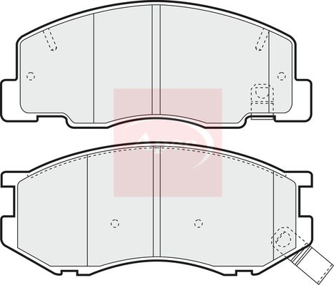 Apec PAD1004 Brake Pad Set, disc brake - 1