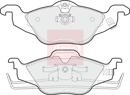 Apec PAD1022 Brake Pad Set, disc brake - 1