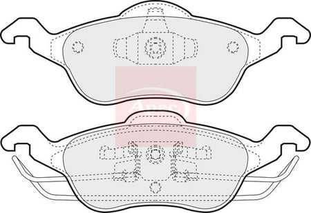Apec PAD1034 Brake Pad Set, disc brake - 1