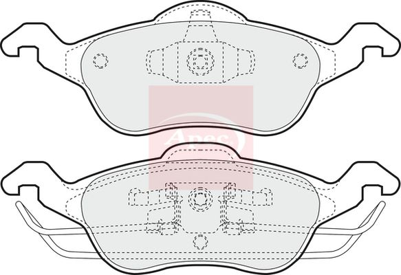 Apec PAD1034 Brake Pad Set, disc brake - 1