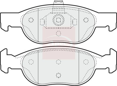 Apec PAD1051 Brake Pad Set, disc brake - 1