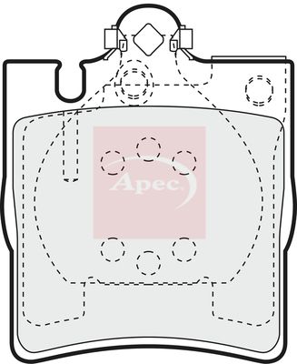 Apec PAD1080 Brake Pad Set, disc brake - 1