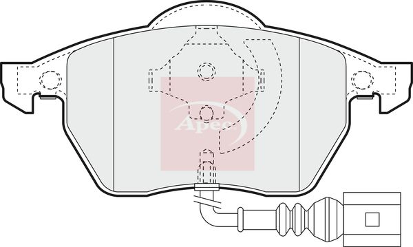 Apec PAD1110 Brake Pad Set, disc brake - 1