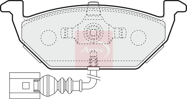 Apec PAD1129 Brake Pad Set, disc brake - 1