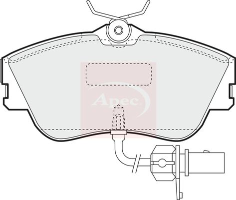 Apec PAD1155 Brake Pad Set, disc brake - 1