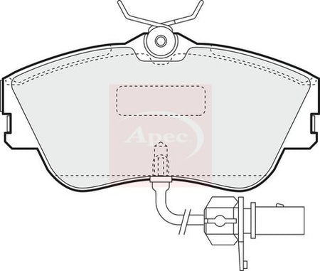 Apec PAD1155 Brake Pad Set, disc brake - 1