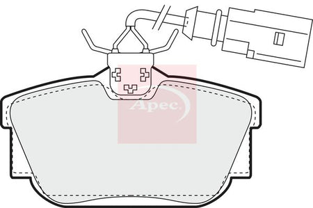 Apec PAD1158 Brake Pad Set, disc brake - 1