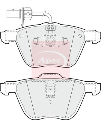 Apec PAD1184 Brake Pad Set, disc brake - 1