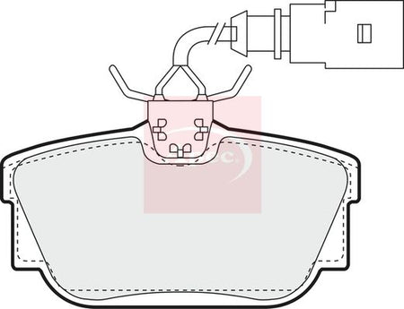Apec PAD1215 Brake Pad Set, disc brake - 1