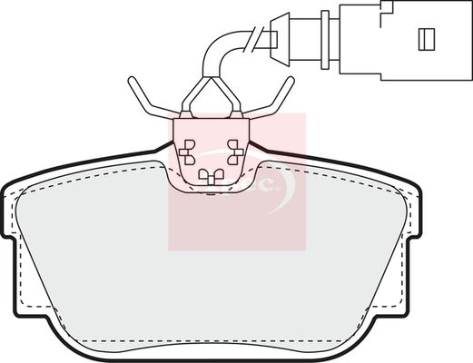Apec PAD1215 Brake Pad Set, disc brake - 1
