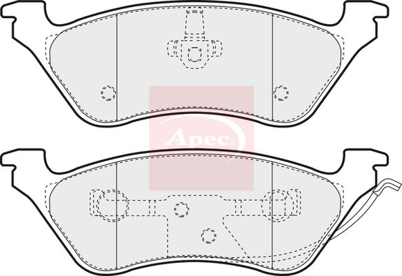 Apec PAD1218 Brake Pad Set, disc brake - 1