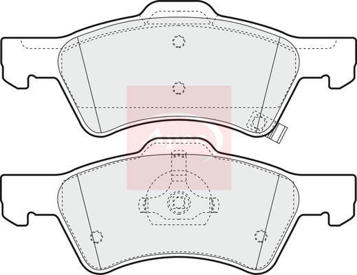 Apec PAD1222 Brake Pad Set, disc brake - 1