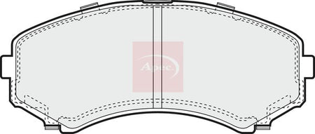 Apec PAD1244 Brake Pad Set, disc brake - 1