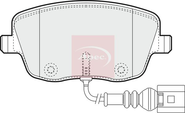 Apec PAD1252 Brake Pad Set, disc brake - 1
