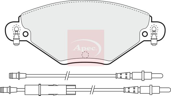 Apec PAD1259 Brake Pad Set, disc brake - 1