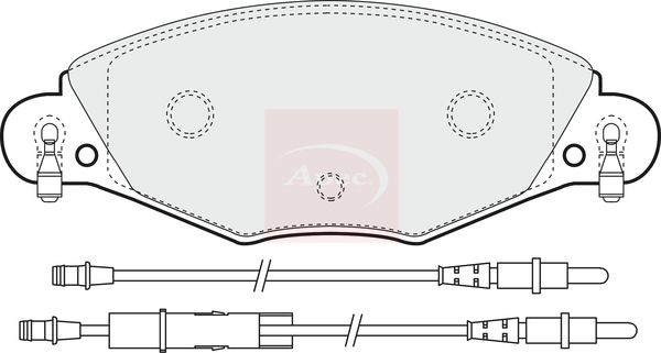 Apec PAD1283 Brake Pad Set, disc brake - 1