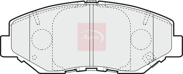 Apec PAD1284 Brake Pad Set, disc brake - 1