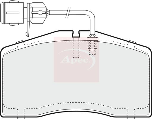 Apec PAD1296 Brake Pad Set, disc brake - 1