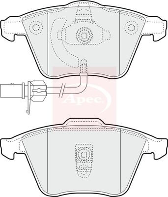 Apec PAD1299 Brake Pad Set, disc brake - 1