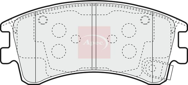 Apec PAD1302 Brake Pad Set, disc brake - 1