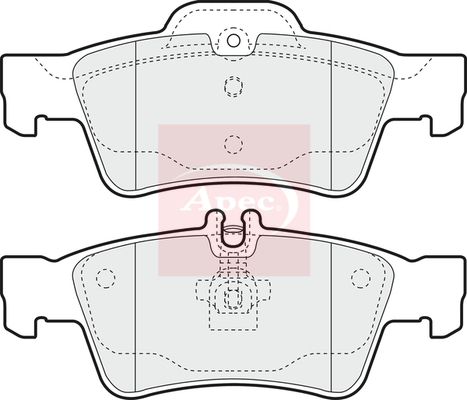 Apec PAD1322 Brake Pad Set, disc brake - 1