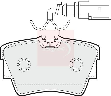 Apec PAD1340 Brake Pad Set, disc brake - 1