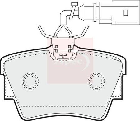 Apec PAD1340 Brake Pad Set, disc brake - 1