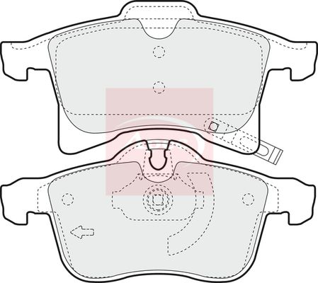 Apec PAD1348 Brake Pad Set, disc brake - 1