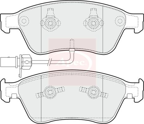 Apec PAD1349 Brake Pad Set, disc brake - 1