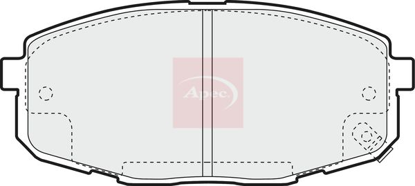 Apec PAD1350 Brake Pad Set, disc brake - 1