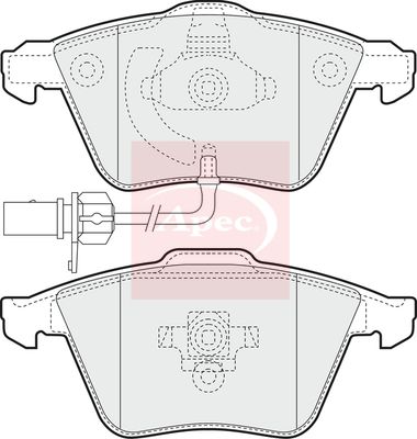 Apec PAD1355 Brake Pad Set, disc brake - 1