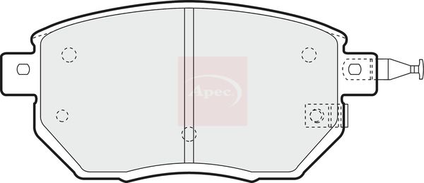 Apec PAD1364 Brake Pad Set, disc brake - 1