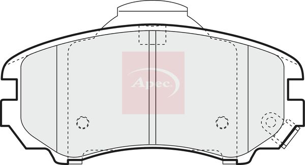 Apec PAD1384 Brake Pad Set, disc brake - 1