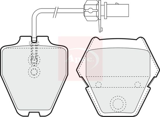 Apec PAD1386 Brake Pad Set, disc brake - 1