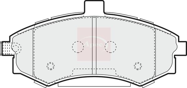 Apec PAD1388 Brake Pad Set, disc brake - 1