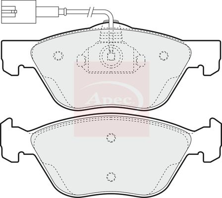 Apec PAD1396 Brake Pad Set, disc brake - 1