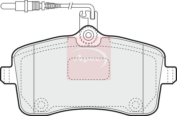 Apec PAD1417 Brake Pad Set, disc brake - 1