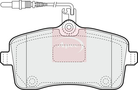 Apec PAD1417 Brake Pad Set, disc brake - 1