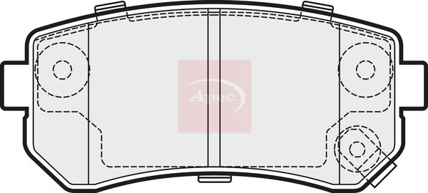 Apec PAD1487 Brake Pad Set, disc brake - 1
