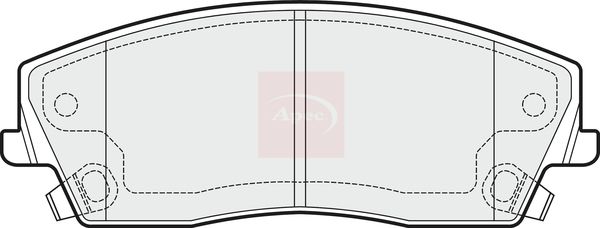 Apec PAD1489 Brake Pad Set, disc brake - 1