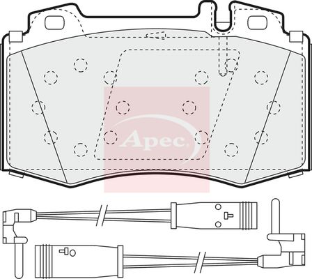Apec PAD1535 Brake Pad Set, disc brake - 1