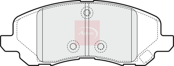 Apec PAD1544 Brake Pad Set, disc brake - 1