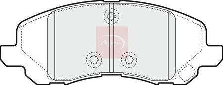 Apec PAD1544 Brake Pad Set, disc brake - 1