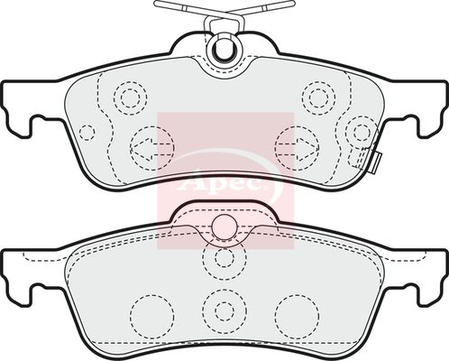 Apec PAD1552 Brake Pad Set, disc brake - 1