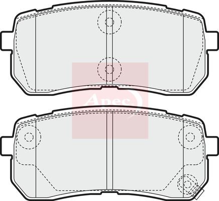 Apec PAD1581 Brake Pad Set, disc brake - 1