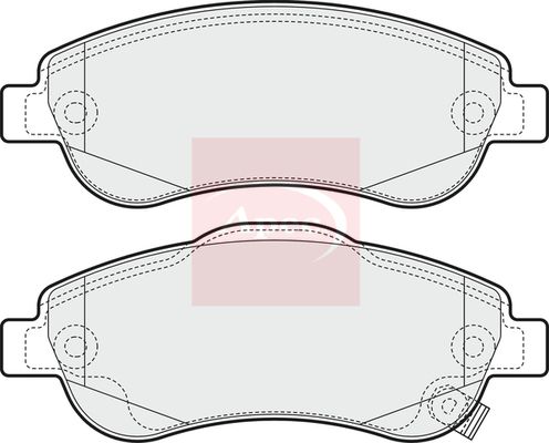 Apec PAD1582 Brake Pad Set, disc brake - 1