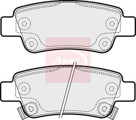 Apec PAD1583 Brake Pad Set, disc brake - 1