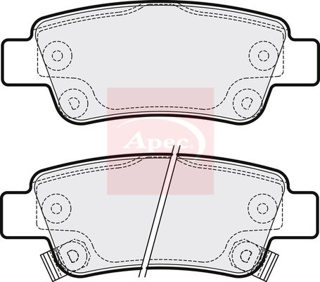 Apec PAD1583 Brake Pad Set, disc brake - 1