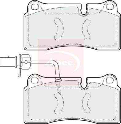 Apec PAD1613 Brake Pad Set, disc brake - 1